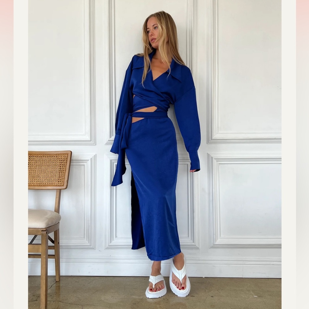 RONNY KOBO Ranell Cut-Out Midi Dress
